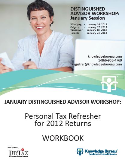 Personal Tax Refresher for 2012 Returns: Workbook Image